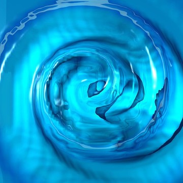 藍色液體旋流
