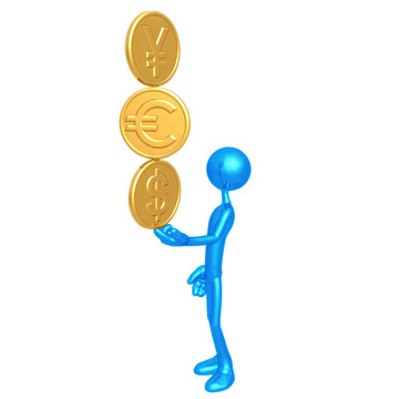 指尖上的金幣平衡