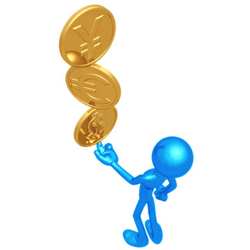 指尖上的金幣平衡