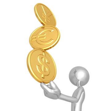 指尖上的金幣平衡