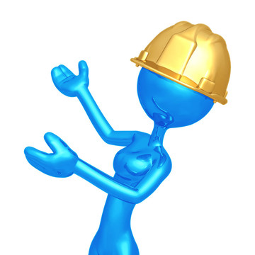 女建筑工人主持人