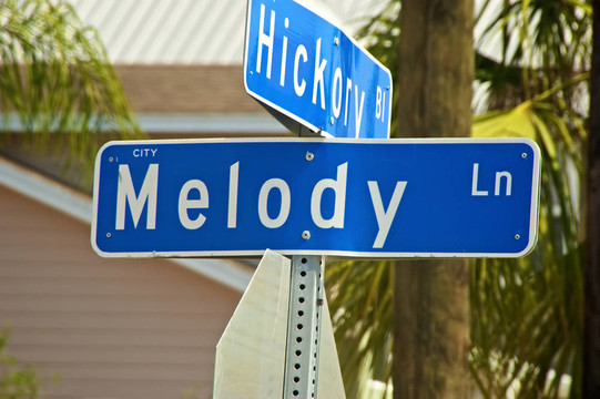 Melody Lane街標(biāo)志