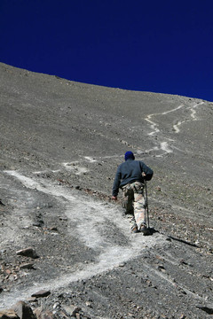 遠足/登山者Himalayas；印度