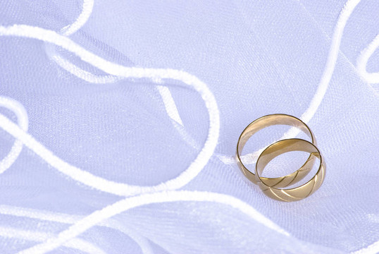 婚紗上的結(jié)婚戒指