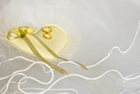 婚紗上的結(jié)婚戒指