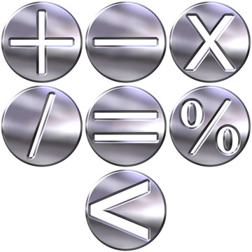 三維銀數(shù)學符號