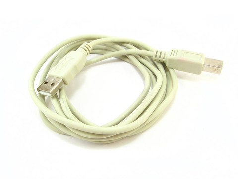 白色的USB電纜