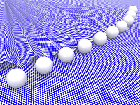 玻璃球背景。3d