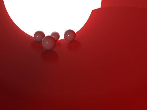 玻璃球背景。3d