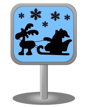 圣誕老人和他的雪橇