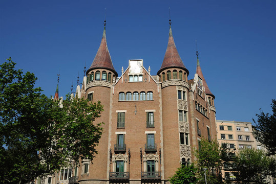Casa de les punxes巴塞羅那；西班牙