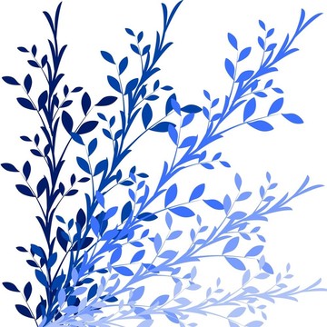 花的藍(lán)色背景