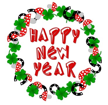 新年快樂背景卡