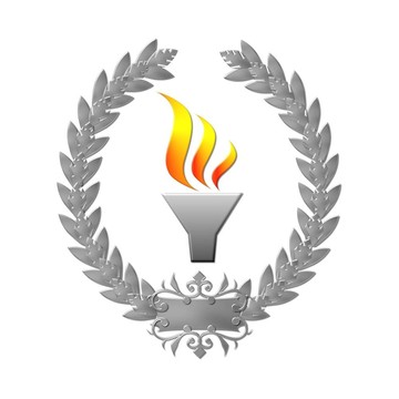 帶火焰的銀月桂花環(huán)
