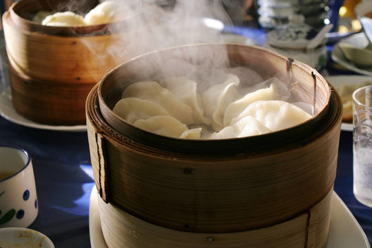 一籃蒸餃子