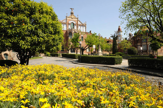 醫(yī)院de la Santa creu我巴塞羅那的Sant Pau；西班牙
