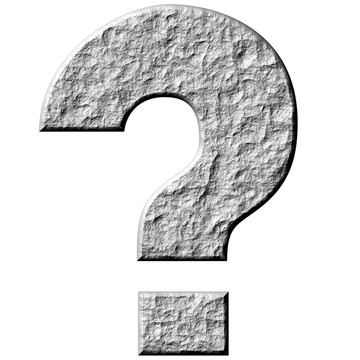 三維Stone Question Mark