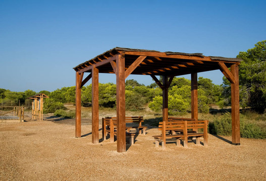 在一個(gè)自然公園的野餐區(qū)