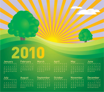 景觀日歷2010。