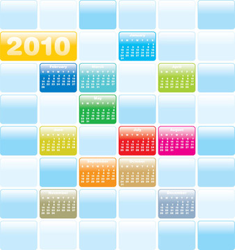 七彩日歷為2010