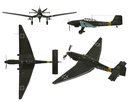 ju87d斯圖卡式俯沖轟炸機(jī)從二戰(zhàn)