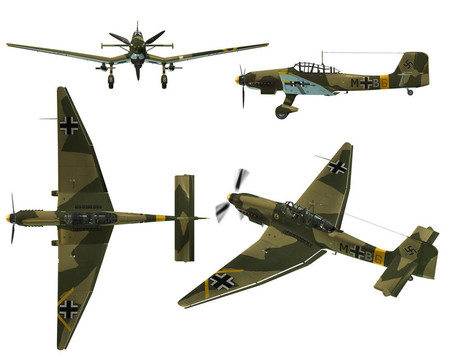 ju87d斯圖卡式俯沖轟炸機(jī)從二戰(zhàn)
