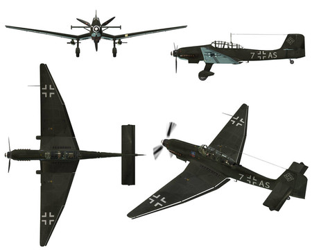ju87d斯圖卡式俯沖轟炸機(jī)從二戰(zhàn)