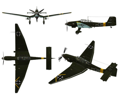 ju87d斯圖卡式俯沖轟炸機(jī)從二戰(zhàn)