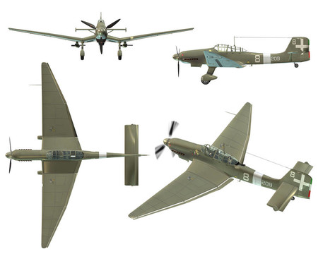 ju87d斯圖卡式俯沖轟炸機(jī)從二戰(zhàn)