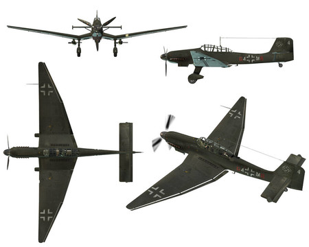 ju87d斯圖卡式俯沖轟炸機(jī)從二戰(zhàn)