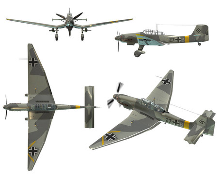 ju87d斯圖卡式俯沖轟炸機(jī)從二戰(zhàn)