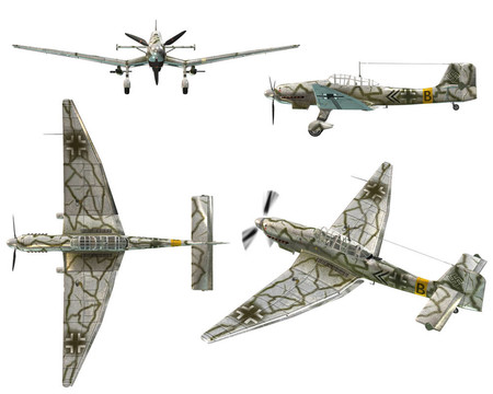 ju87d斯圖卡式俯沖轟炸機(jī)從二戰(zhàn)