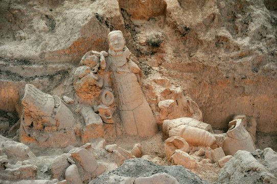 赤陶土士兵；西安；中國