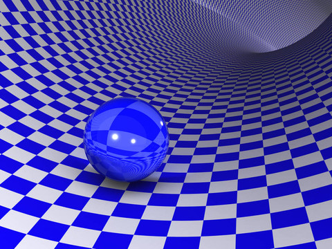 玻璃球抽象背景。3d