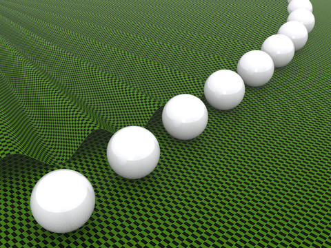 玻璃球抽象背景。3d