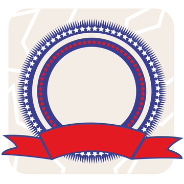 勞動(dòng)節(jié)用紅絲帶的圓框