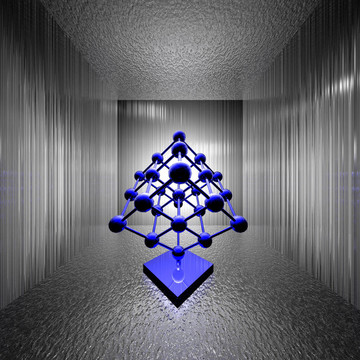 藍色的金屬球