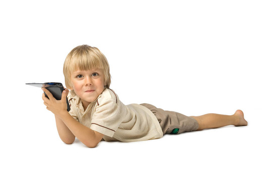 男孩用PDA