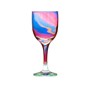 白色背景上分離的葡萄酒杯