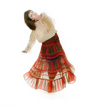 穿傳統(tǒng)服裝的舞女