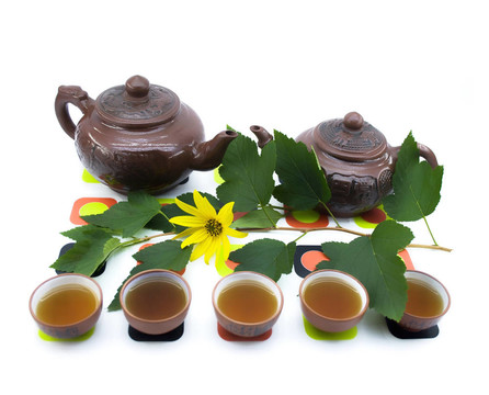 紫砂壺和杯子