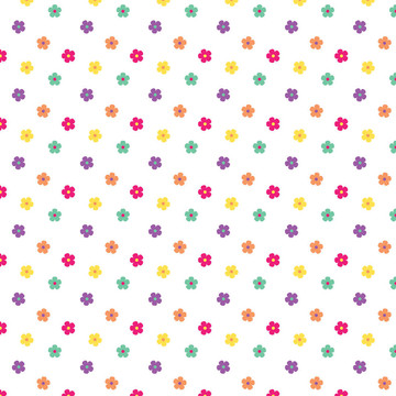 春天的Flowers Pattern