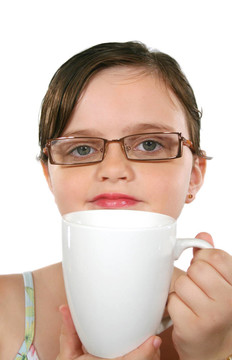 帶咖啡杯的孩子