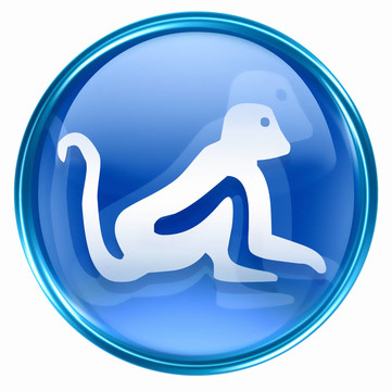 猴子十二生肖圖標(biāo)藍(lán)