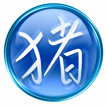 豬生肖圖標(biāo)藍(lán)