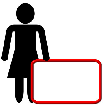 帶空板的女人
