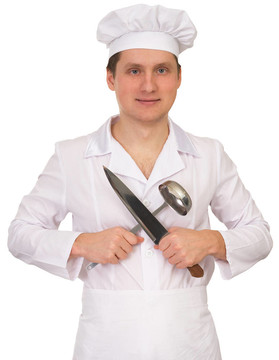 Cook用刀和勺子