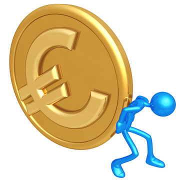 推動黃金歐元硬幣