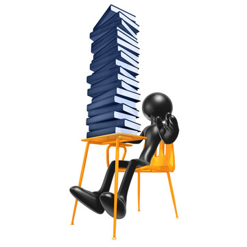 學生震驚的大摞學校課本