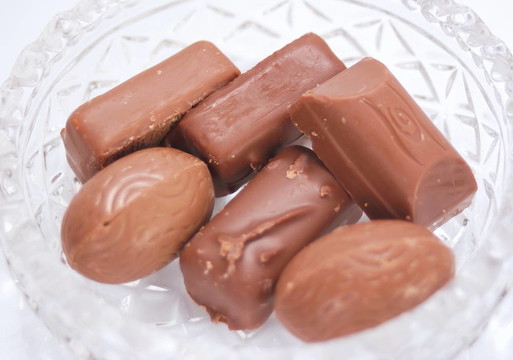 盤(pán)子里的牛奶巧克力